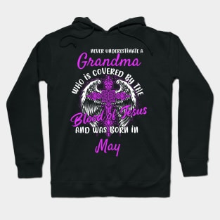 Funny Christian Grandma who was Born in May Hoodie